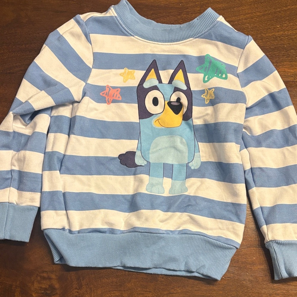 Little Sleepies Blue and White Striped Hoodie